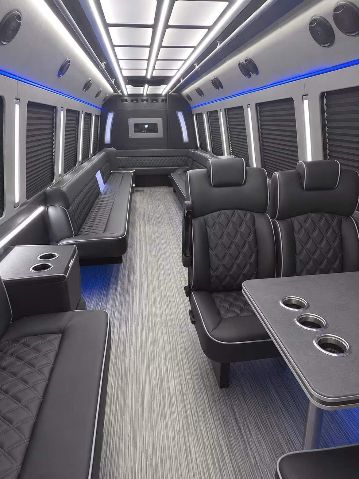 rockville 25 passenger party bus inside
