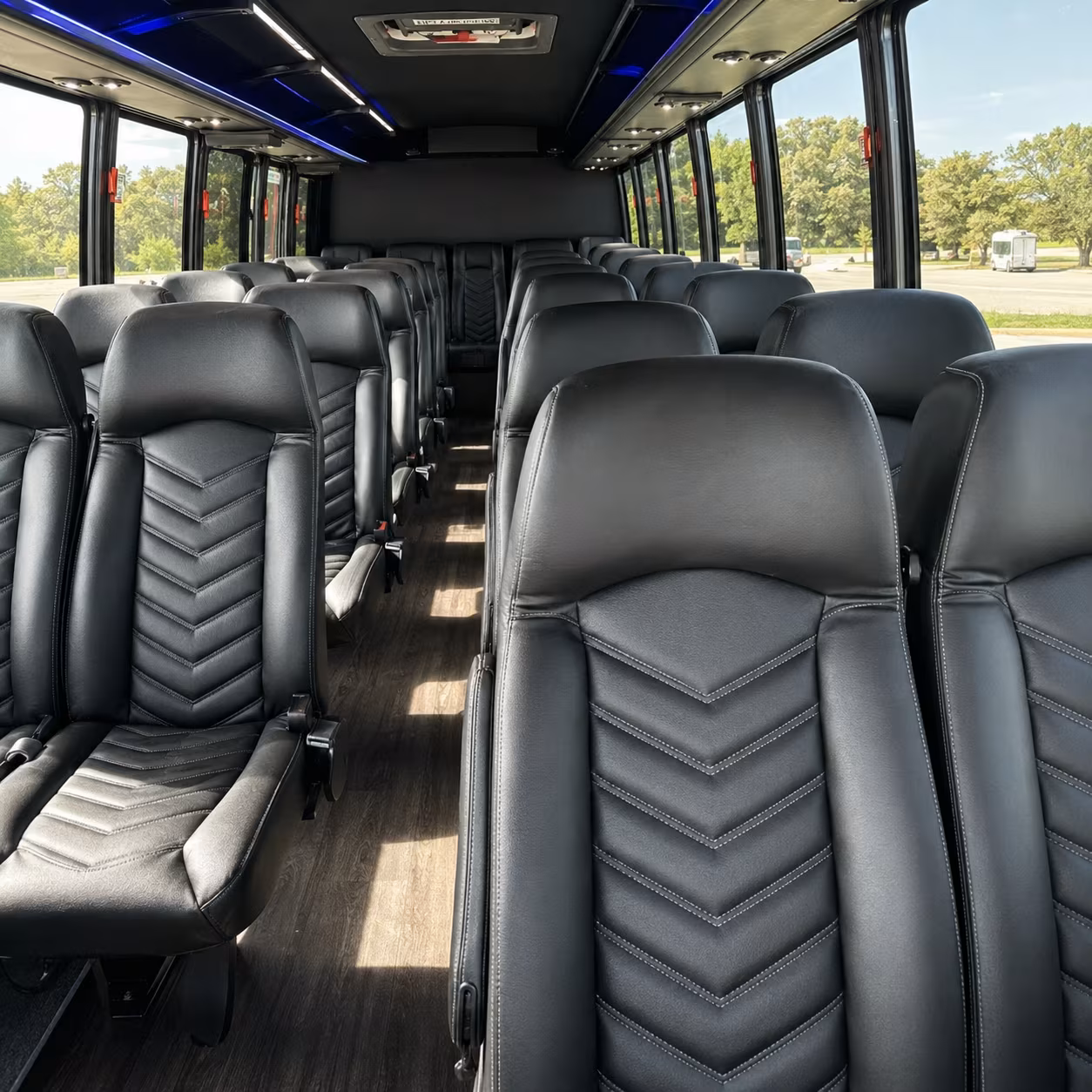 rockville 28 passenger minibus inside