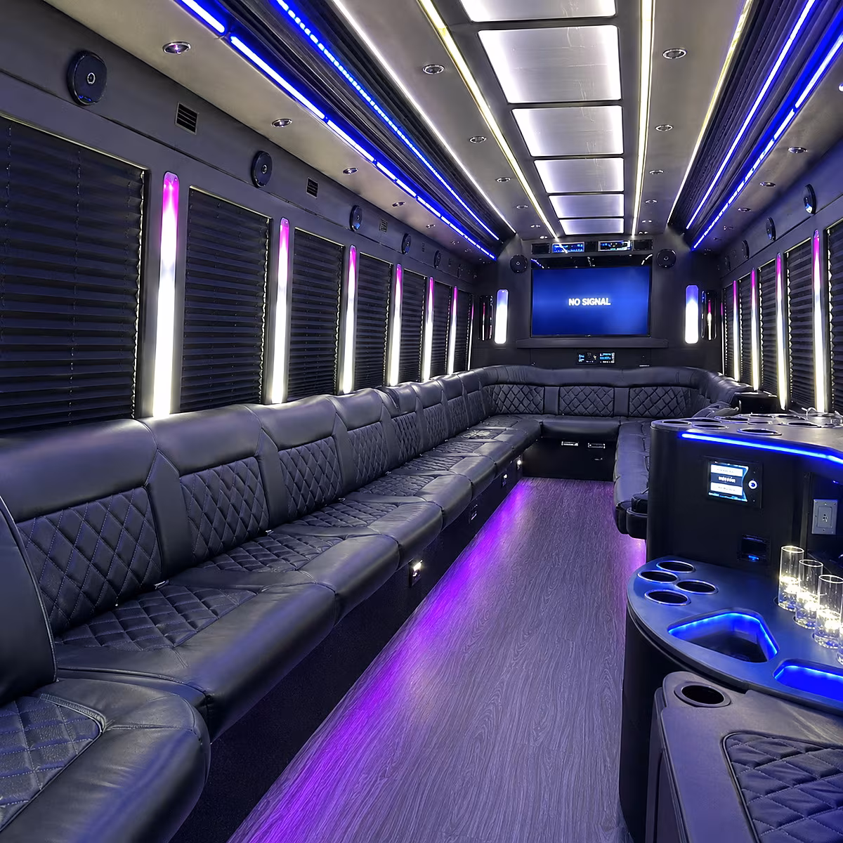 rockville 30 passenger party bus inside