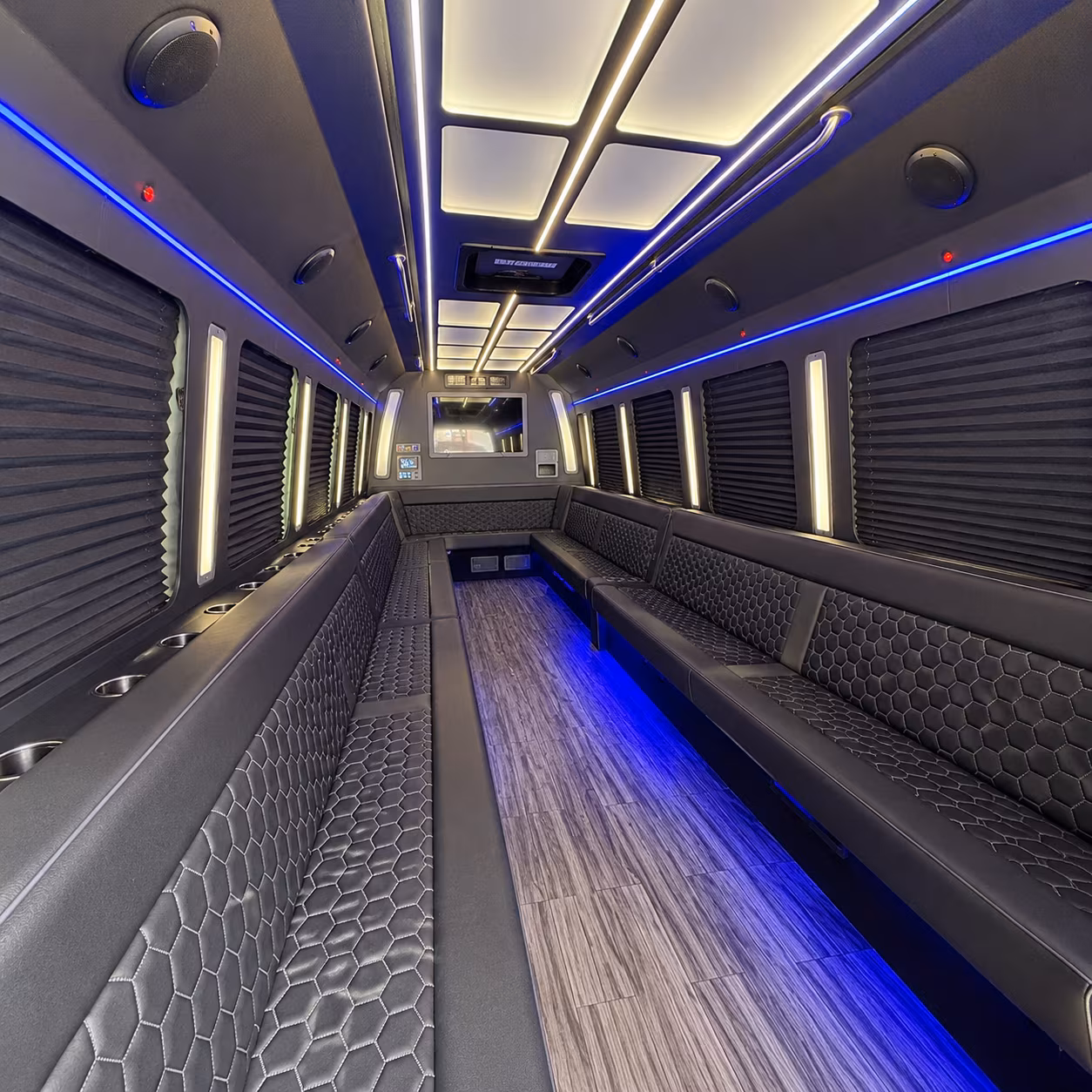 rockville 30 passenger party bus interior