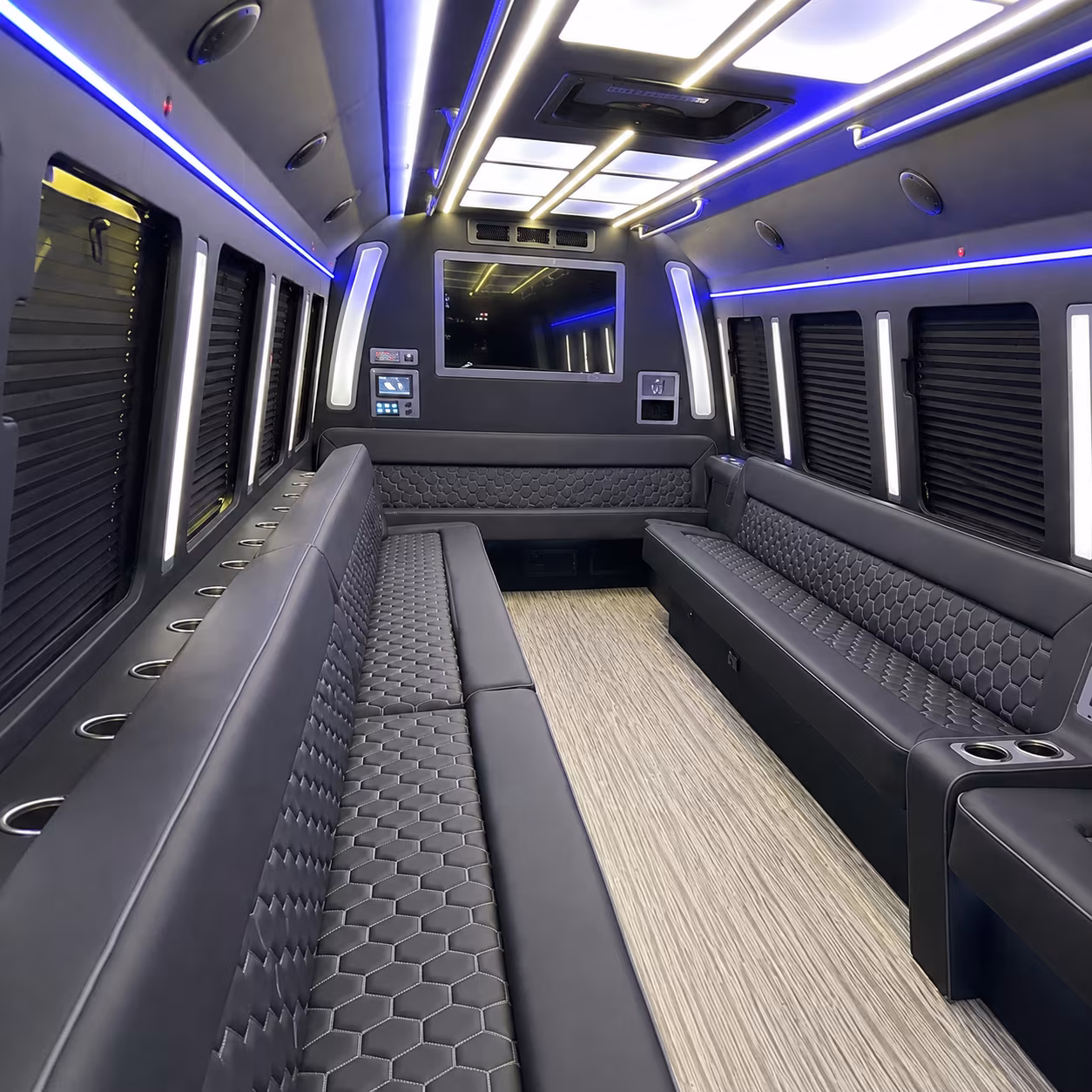 rockville 40 passenger party bus inside