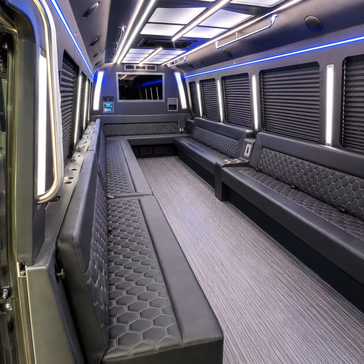 rockville 40 passenger party bus interior